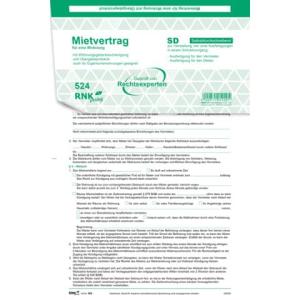 Universal-Mietverträge für Wohnungen SD Übergabeprotokoll 4x2 Blatt A4 RNK 524/10 (4002871052412)