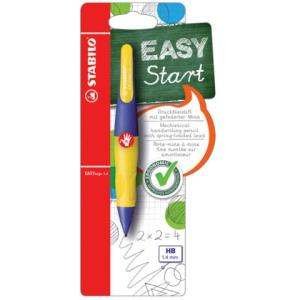 Ergonomischer Druck-Bleistift für Rechtshänder EASYergo 1.4 in violett neongelb Einzelstift inklusive 3 dünner Minen Här