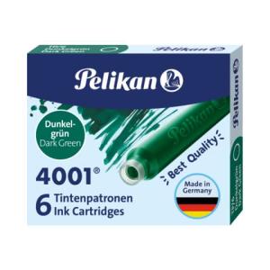 Tintenpatrone 4001 TP 6 dunkelgrün 6 Patronen PELIKAN 400142563 (4012700300089)