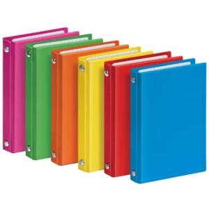 Taschenringbuch A7, 4-Ring-Mechanik 90x140 mm sortiert VELOCOLOR 1174 300 (4000225063633)