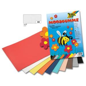 Moosgummi 29x40 cm weiß FOLIA 23500 ()