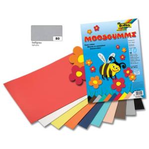 Moosgummi 29x40 cm hellgrau FOLIA 23580 ()