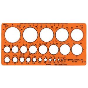 Kreisschablone  1-36 mm (25 Kreise) STANDARDGRAPH 1316 (4014509003130)