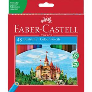 Farbstifte CASTLE 48 Farben sortiert Kartonetui mit Spitzer FABER CASTELL 120148 (7891360579922)
