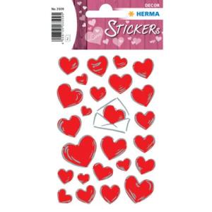 Sticker DECOR Herzen & Briefe Silberprägung HERMA 3509 (4008705035095)