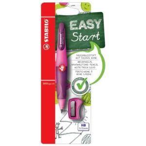 Ergonomischer Druck-Bleistift für Rechtshänder EASYergo 3.15 in pink lila Einzelstift inklusive 1 dicken Mine Härtegrad 