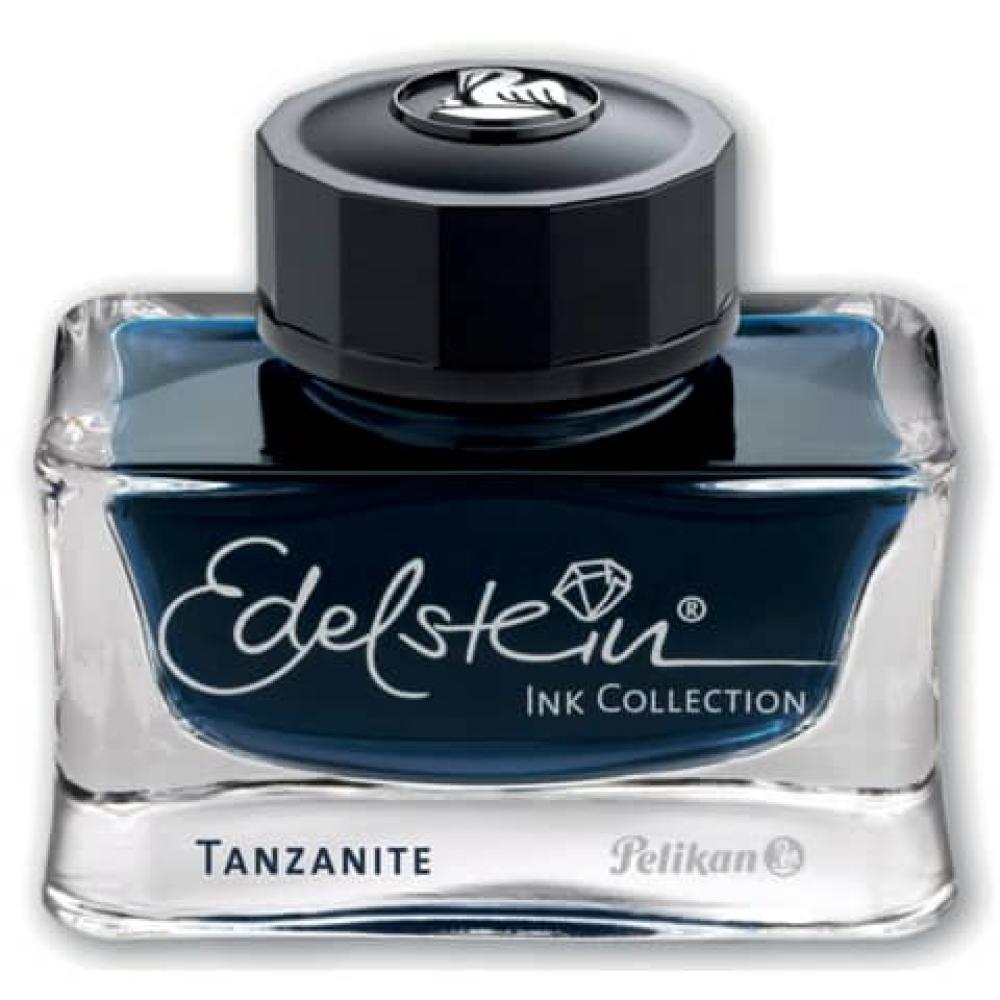 Edelstein Ink 50 ml Glasflacon tanzanite (blau-schwarz) PELIKAN 100436211 (4012700339225)