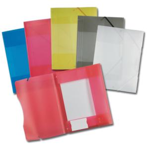 Sammelmappe mit Gummiband DIN A4,transparent 5 Farben FOLIA 6989 (4001868969894)
