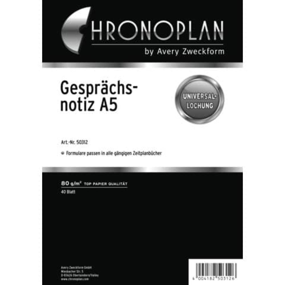 Ersatzeinlage Gesprächsnotiz A5, 40 Blatt CHRONOPLAN 50312 (4004182503126)