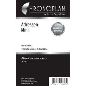 Ersatzadressblätter Mini 16 Blatt CHRONOPLAN 50653 (4004182506530)