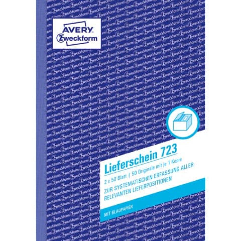 723 Lieferschein DIN A5, vorgelocht 2x50 Blatt weiß AVERY ZWECKFORM (4004182007235)