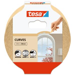 Papier-Klebeband Maler-Krepp für Rundungen 25 mx38 mm beige TESA 56534-00001-00 (4042448294975)