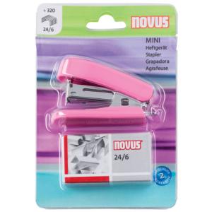 Minihefter + Klammern 12 Blatt pink NOVUS 020-1910 (4009729059302)