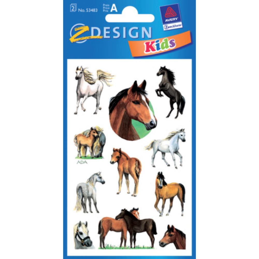 Avery Zweckform Aufkleber 53483 Pferde, 22 Etiketten (4004182534830)