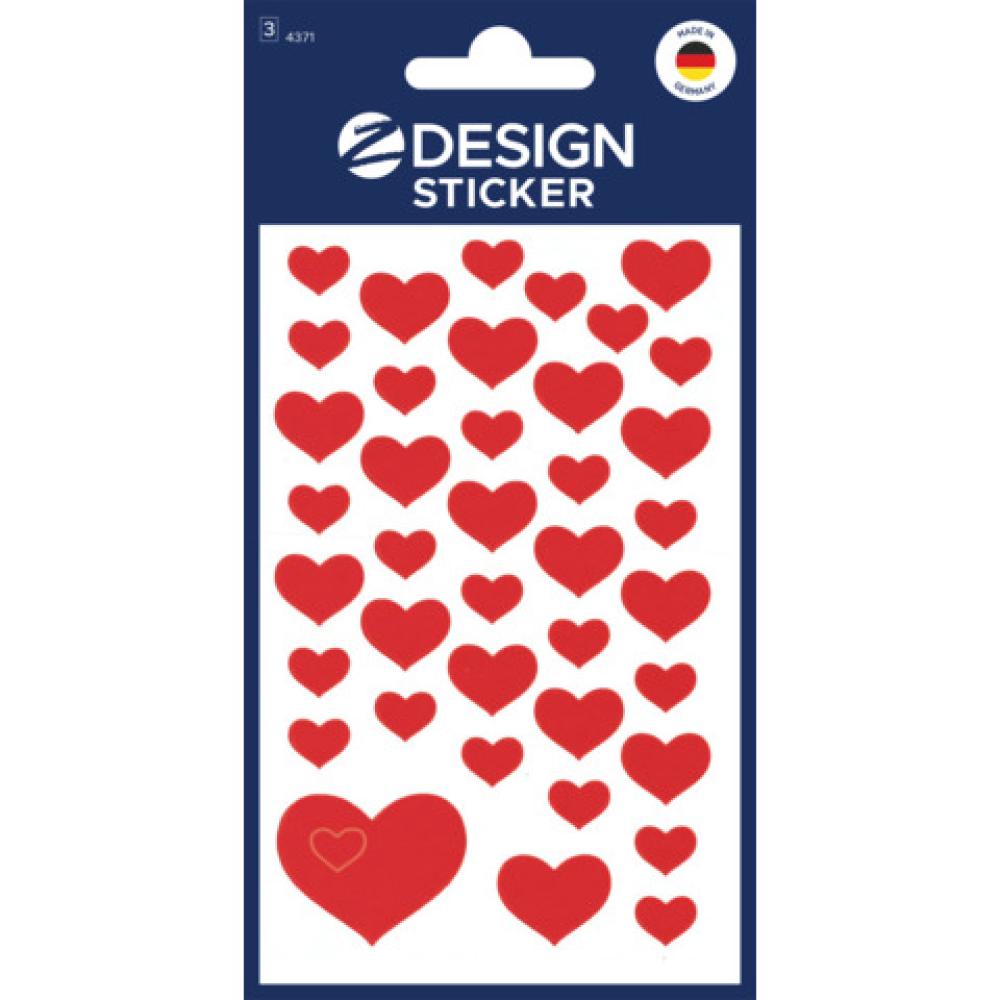 Avery Zweckform Aufkleber 4371 Herzen, 117 Etiketten (4004182043714)