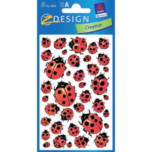 Z-Design Deko Sticker Marienkäfer 3 Bogen 114 Sticker AVERY ZWECKFORM 4400 (4004182044001)
