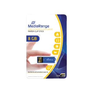 USB Nano-Speicherstick CLIP-ON blau 8GB MEDIARANGE MR975 (4260459611578)