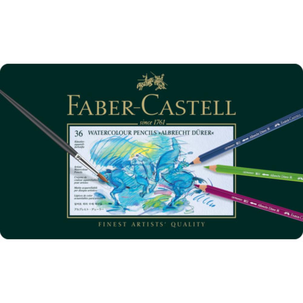 Künstler-Aquarellstift ALBRECHT DÜRER 36 Farben sortiert im Metalletui FABER CASTELL 117536 (4005401175360)