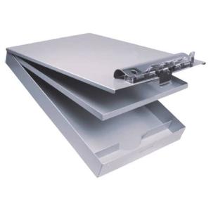 Klemmbrett Formularhalter mit Box Aluminium mit Abteiltrenner LÄUFER 21017 (4006677210175)