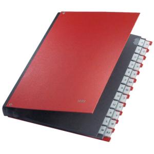 5924 Pultordner A-Z 24 Fächer PP rot Leitz 5924-00-25 (4002432311729)