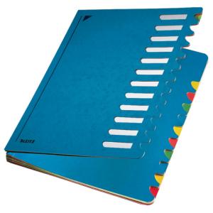 5912 Deskorganizer Color 1-12 12 Fächer Pendarec-Karton (RC) blau Leitz 5912-00-35 (4002432341047)