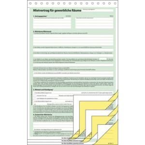 Mietvertrag für gewerbliche Räume A4, 3x2 Blatt SIGEL MV461 (4004360921636)