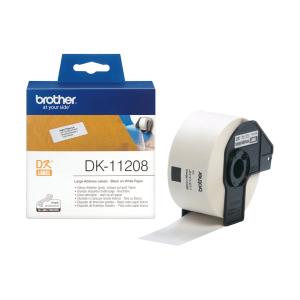 Brother Etikettenrolle Für Etikettendrucker Dk11208 Weiß, 38,0 X 90,0 Mm, 1 X 400 Etiketten (4977766628129)