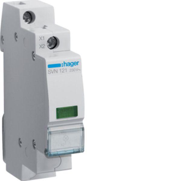 LED Leuchtmelder grün 230VAC 1PLE HAGER gr³n SVN121 (3250615721600)