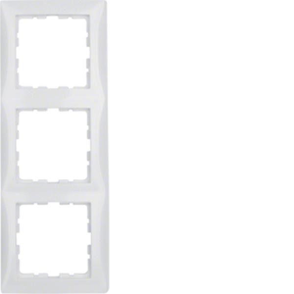 Berker 3-fach Steckdosenrahmen Weiß 22,3 X 8,1 Cm, 1 St. 10138989 (4011334276852)