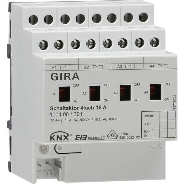 Schaltaktor 4fach 16A REG GIRA 100400 (4010337042174)
