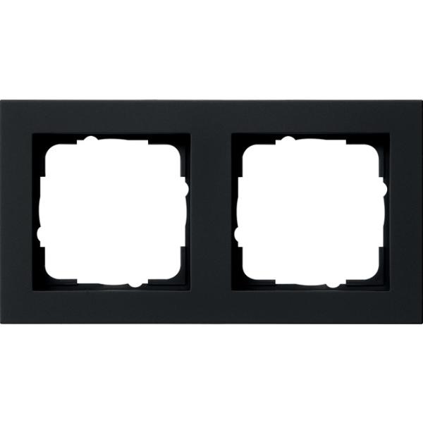 Abdeckrahmen 2f E2 Schwarz m GIRA 021209 (4010337036760)