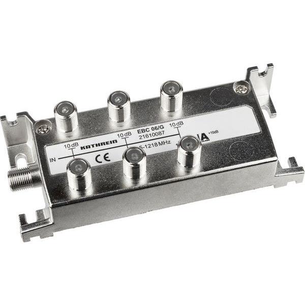 EBC 06/G 6fach-Verteiler 10 dB 1218MHz KATHREIN 06G F-Verteiler 5-1218 SchirmungsklasseA 21610087 (4021121547669)