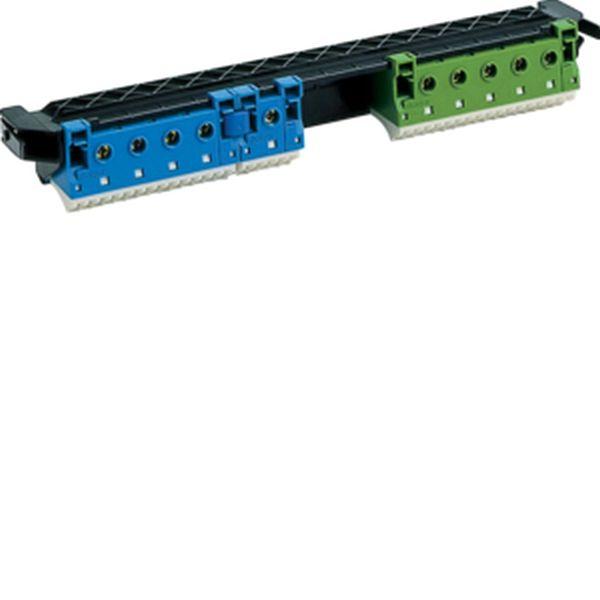 Träger m. PE/+N-Klemme 3rh. HAGER Traeger m.PE/+N-Klemme f.AP+UP VZ463 (3250616664630)