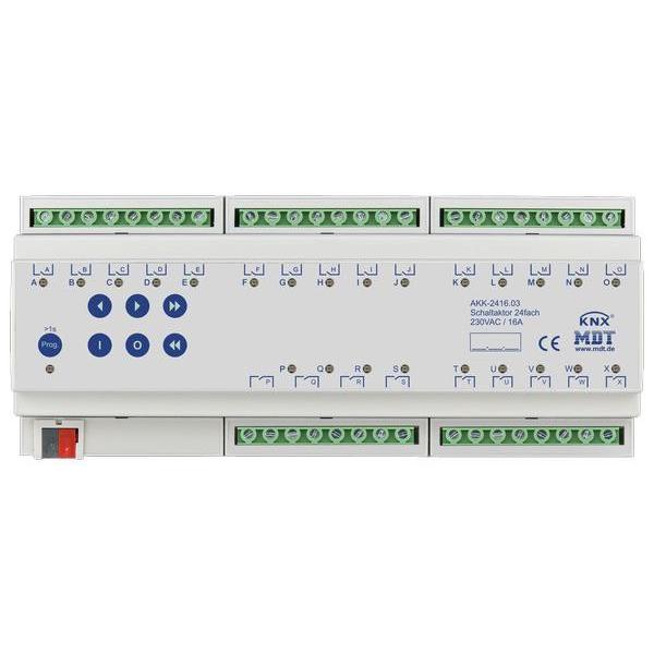 Schaltaktor 24-fach MDT 24-fach, 12TE, REG AKK-2416.03 (4251916130275)