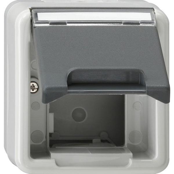 WG Gehäuse grau GIRA mit Beschrift.-Schild 026230 (4010337262305)