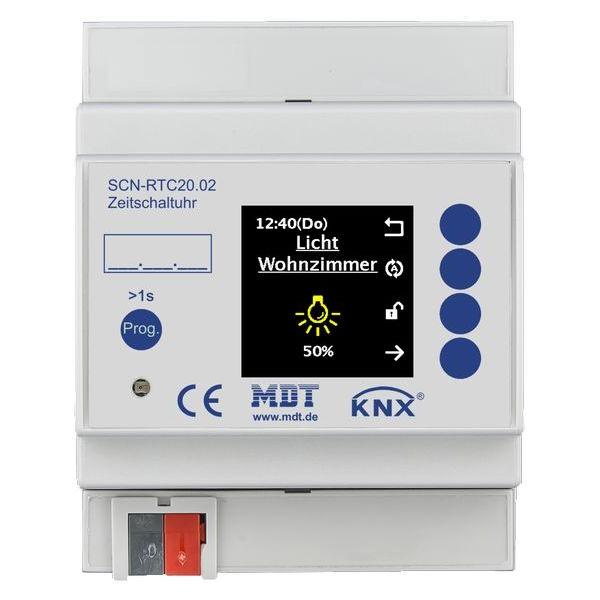 KNX Schaltuhr, 20 Kanal MDT mit Kanälen und Farbdisplay SCN-RTC20.02 (4251916100155)