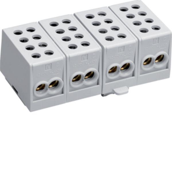 Hauptl.-Abzweig. Klemme Grau 4pol. HAGER Hauptleitungsabzweigklemme 4-pol. KH35A (3250613780142)