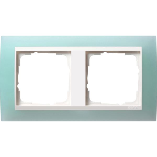 Abdeckrahmen 2fach Mint GIRA weiss-mint 0212395 (4010337074441)