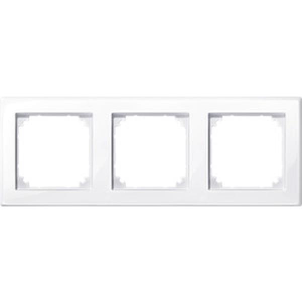 Merten 3-fach Steckdosenrahmen Weiß 22,3 X 8,1 Cm, 1 St. 478325 (4042811043766)