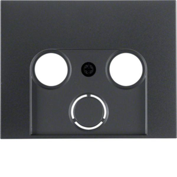 Zentralstück Antennen 2- 3Loch BERKER Zentralst³ck K.1 anthr 12017016 (4011334387404)