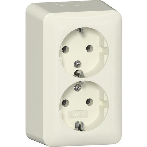 2f-schutzkontakt-Steckd + Montagepl AP GIRA 2f-schutzkontakt-Steckd. Montagepl. Reinwe 478013 (4010337092643)