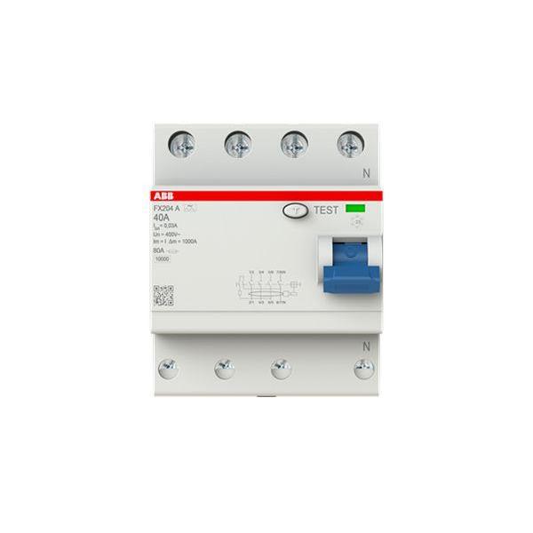 FX204A-40/0,03 FI-Schalter 4P 40A 30mA ABB FI-Schutzschalter 4P,40A,30mA 2CSF204165R1400 (8012542417255)