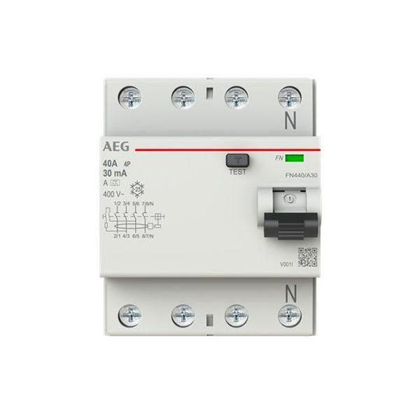 FN440/A30 FI-Schalter 4P Typ A 40A 30mA AEG 4TLE 2CSF704156R1400 (8012542555155)