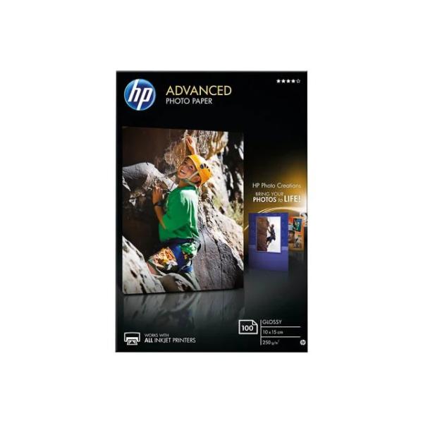 Hp Fotopapier Q8692a 10,0 X 15,0 Cm Glänzend 250 G/qm 100 Blatt (0882780349605)