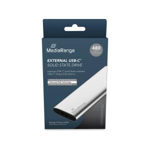 externes USB Type-C Laufwerk SSD 480 GB silber MEDIARANGE MR1102 (4260664870517)