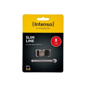 INTENSO SLIM LINE USB STICK 8GB 3532460 35MB/s USB 3.0 schwarz