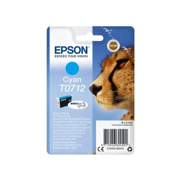 Original Epson Tintenpatrone cyan (T0712,T07124012) C13T07124012 (8715946624501)