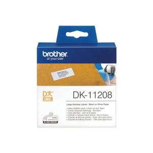 DK11208 BROTHER PT QL550 ETIKETTEN WEISS 400Stk/Rolle 38x90mm