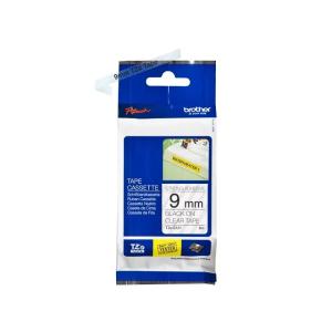 TZES121 BROTHER PTOUCH 9mm KLAR-SCHWARZ Schriftband 8m laminiert