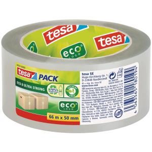 Packband pack Eco & Ultra Strong ecoLogo PET 50 mmx66 m transparent TESA 58297-00000-00 (4063565180194)